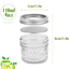 FRUITEAM 4 oz 12 PACK Mini Mason Jars with Lids and Bands, Quilted Crystal Jars Ideal for Food Storage, Jam, Body Butters, Jelly, Wedding Favors