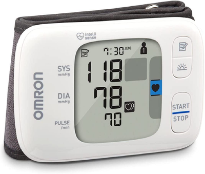 OMRON Gold Blood Pressure Monitor, Portable Wireless Wrist Monitor, Digital Bluetooth Blood Pressure Machine, Stores up to 200 Readings for Two Users (100 Readings Each)