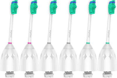 Brightdeal Replacement Brush Heads Compatible with Philips Sonicare Toothbrush Essence Xtreme Elite and Advance HX7022/66, 6-Pack