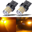 iBrightstar Newest 9-30V Super Bright Low Power 7440 7443 T20 LED Bulbs with Projector replacement for Front Rear Turn Signal Lights