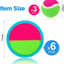Toss and Catch Ball Set, Catch Game Toys for Kids, Beach Toys Paddle Ball Game Set with 6 Paddles and 3 Balls, Perfect Outdoor Games Sets Playground Sets for Backyards for Kids/Adults/Family