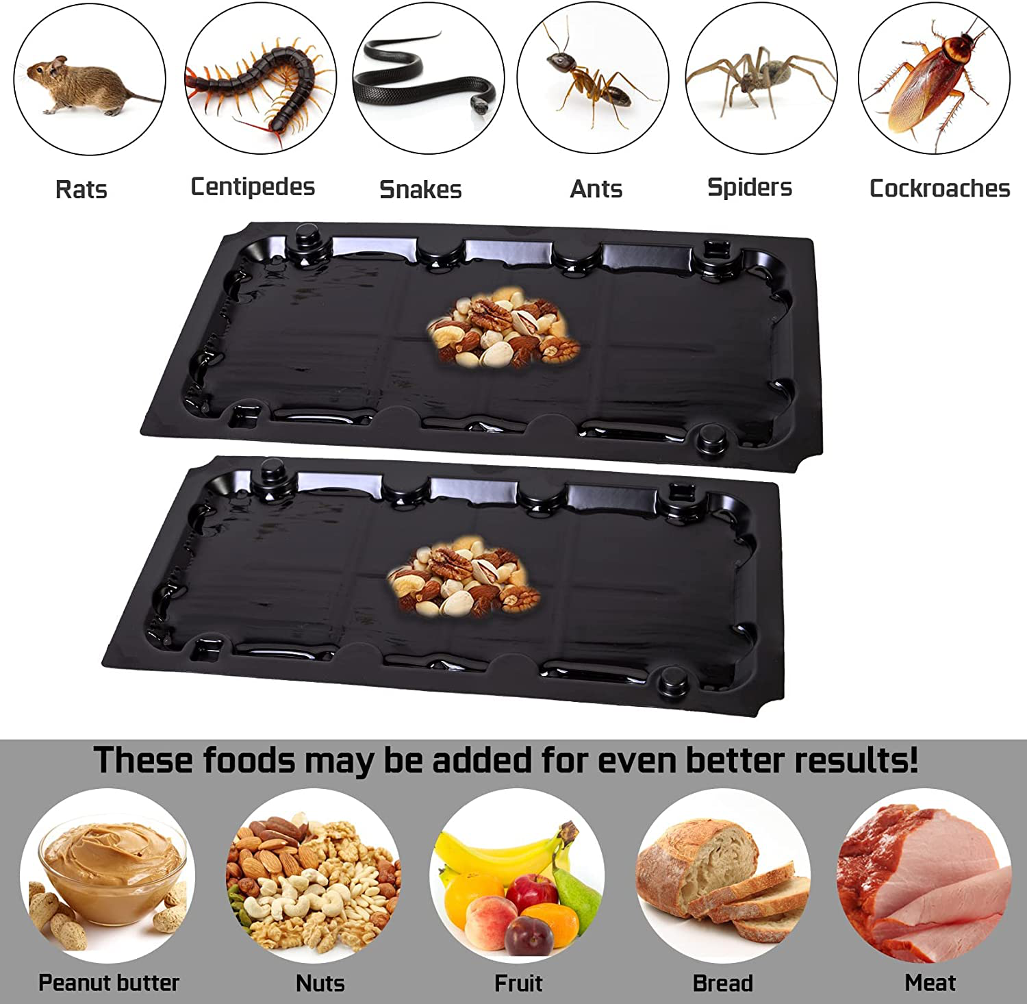 8 Pack Mouse Trap Rat Trap, Mouse Traps Indoor, Mice, Snake and Insect Glue Traps (Large Size)