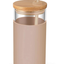 tronco 20oz Glass Tumbler Glass Water Bottle Straw Silicone Protective Sleeve Bamboo Lid - BPA Free (Papaya)