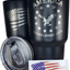 30Oz Army Veteran Tumbler - Double Insulated - with Silicone Straw and USA Sticker (Army Veteran)
