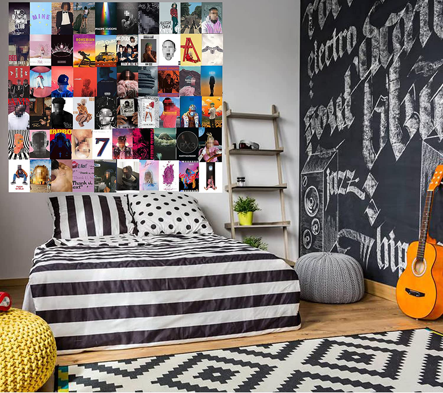 Adzt's 70PCS Album Cover Aesthetic Pictures Wall Collage Kit, Album Style Photo Collection Collage VSCO Bedroom Dorm Decor for Girl and Boy Teens, Trendy Wall Prints Kit, Small Poster for Room Bedroom Aesthetic