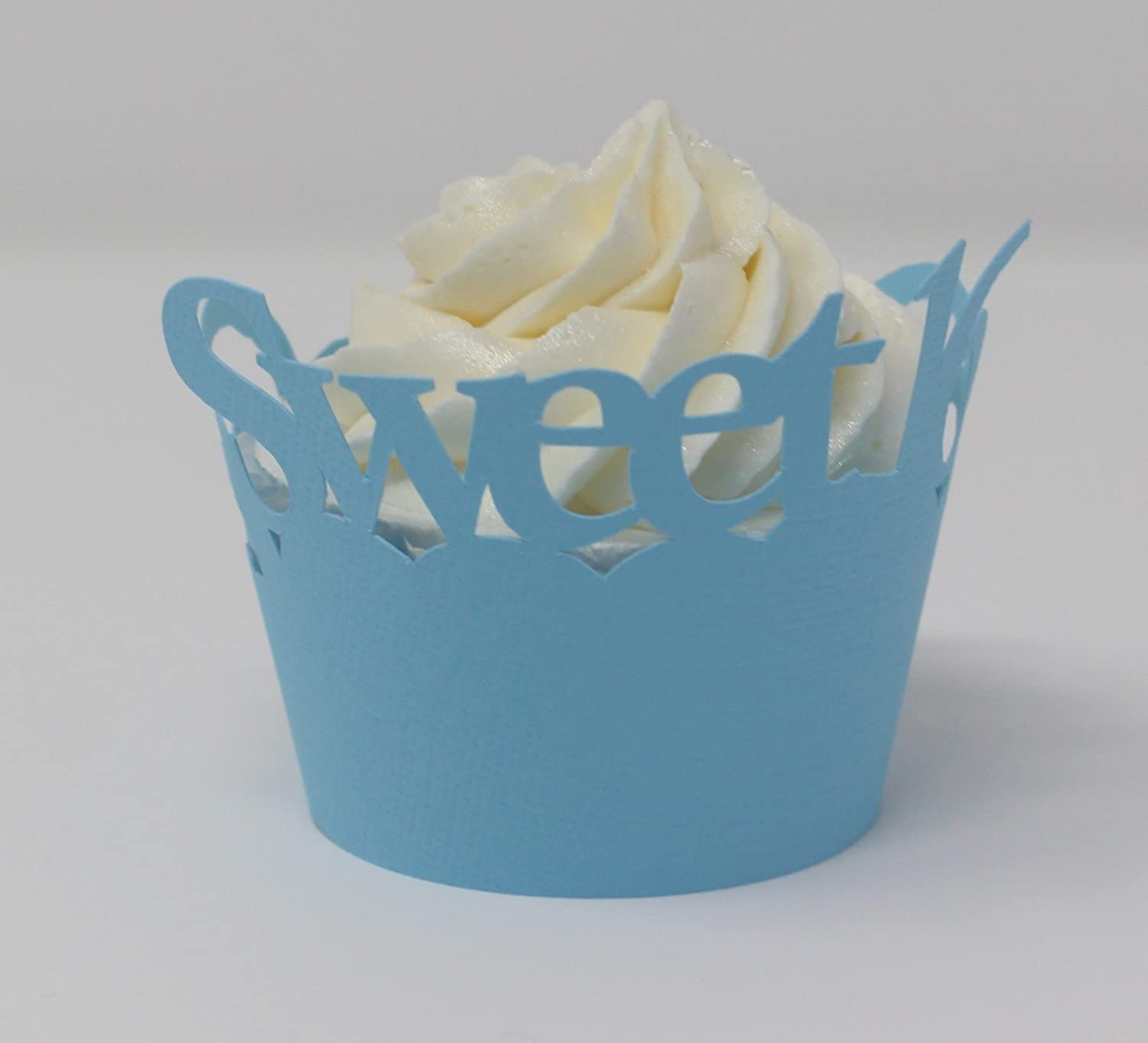 All About Details Sweet 16 Cupcake Wrappers, Set of 12 (Light Blue)