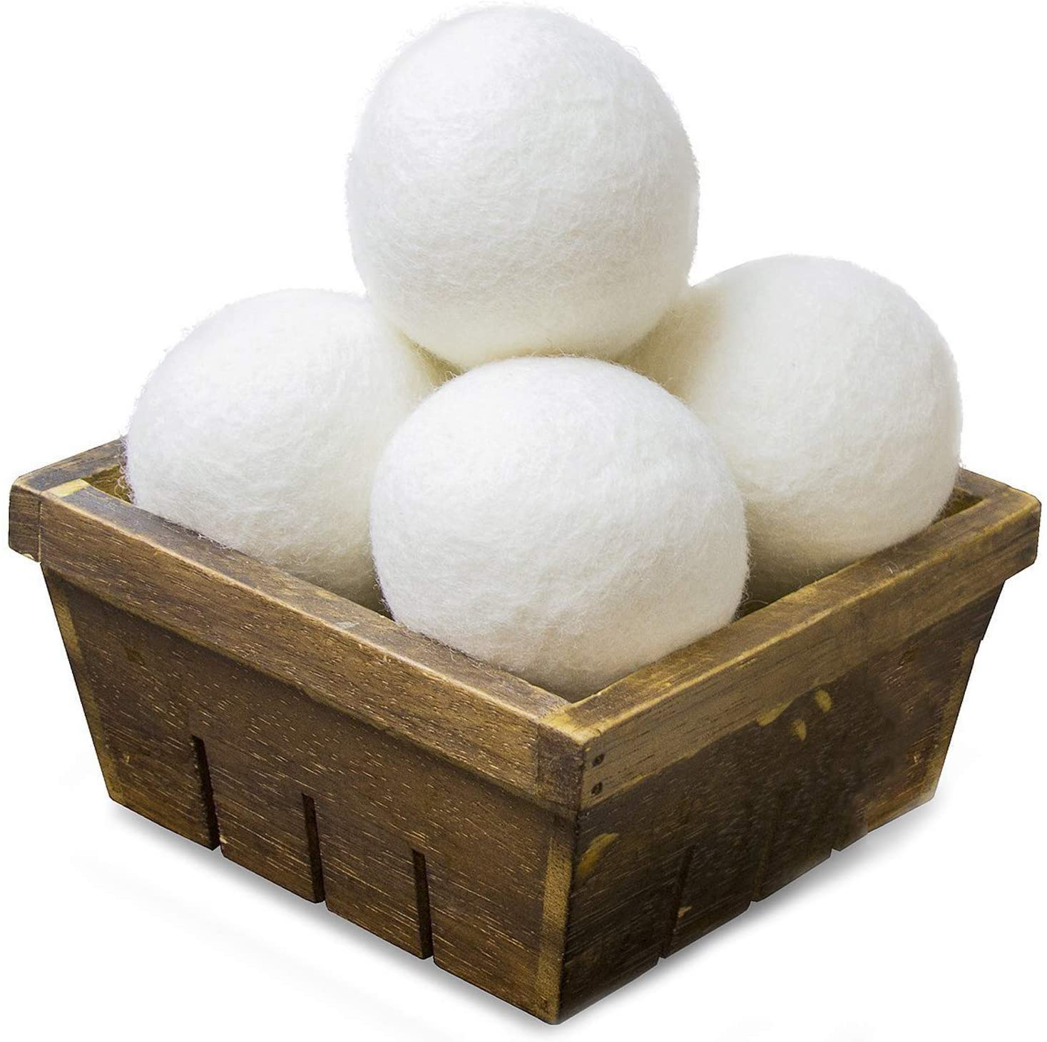 Snugpad Wool Dryer Balls XL Size 6 Pack, Natural Fabric Softener 100% Organic Premium New Zealand Wool, No Fillers, anti Static, Lint Free, Odorless, Chemical Free and Reduces Wrinkles, 1000+ Loads, Baby Safe, Saving Energy & Time, White 6 Count