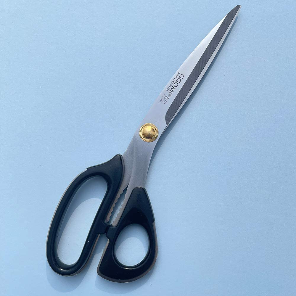 (Florian) Korean Barbecue Kalbi Rib and Meat Cutting Talent Multi Proposal Shears Serrated / Quality Stainless Steel Scissors BBQ Shears /Food Grade Stainless (3.0T 9.8 Inch)