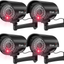 4-pack Bullet Dummy Fake Surveillance Security CCTV Dome Camera Indoor/Outdoor with Flashing LED Light