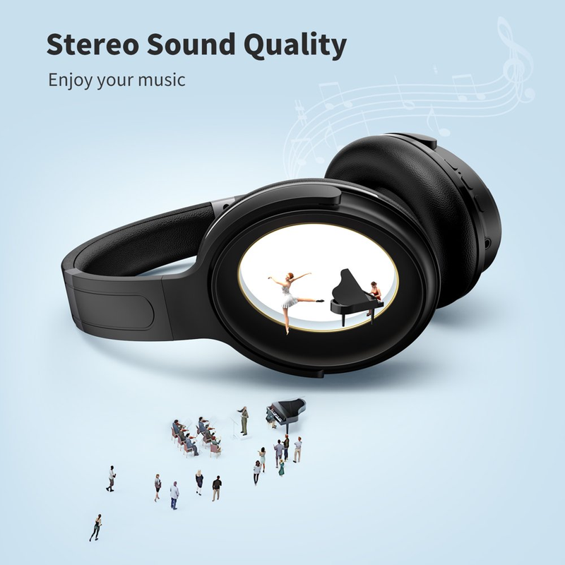 Wireless Bluetooth Noise Cancelling Headphones with Microphone