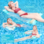 Water Hammock Pool Float: 2-Pack Swimming Inflatable Pool Float, California & Los Angeles Theme for Adult (Saddle, Lounge Chair, Hammock, Drifter) Portable Water Hammock Lounge Pool Chair