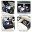 WEIKER Car Seat Storage Organizer - Travel Accessories Portable Collapsible Console Front Back Floor Trunk Cargo Box with Mesh Cup Holder, 2 Adjustable Dividers and Shoulder Strap for Kids