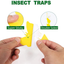 48 Pcs 4 Shapes Yellow Sticky Traps for Fruit Fly, Whitefly, Fungus Gnat, Mosquito, Fly and Bug, Sticky Insect Catcher Traps for Indoor/Outdoor/Kitchen, Extremely Sticky, Non-Toxic, Pet & Kid Safe