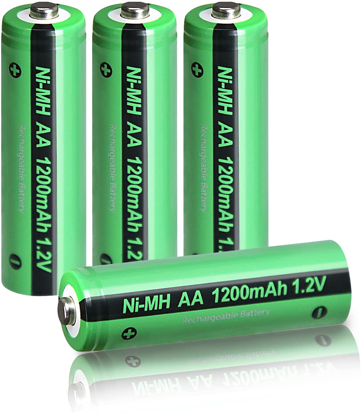 AA Rechargeable Battery 1.2V Nimh 1200mAh Button Top Battery 4Pcs