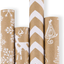 RUSPEPA Christmas Wrapping Paper -  Christmas Elements Print Paper - 4 Roll-30Inch X 10Feet per Roll