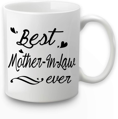 Best Mother in Law Coffee Mug Mother in Law Coffee Mugs Best Mother in Law Gifts Birthday Mothers Day Best Mother in Law Gifts from Daughter Son in Law 11 Ounce with Gift Box