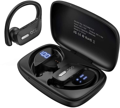 Wireless Earbuds Occiam Bluetooth Headphones 48H Play Back Earphones in Ear Waterproof with Microphone LED Display