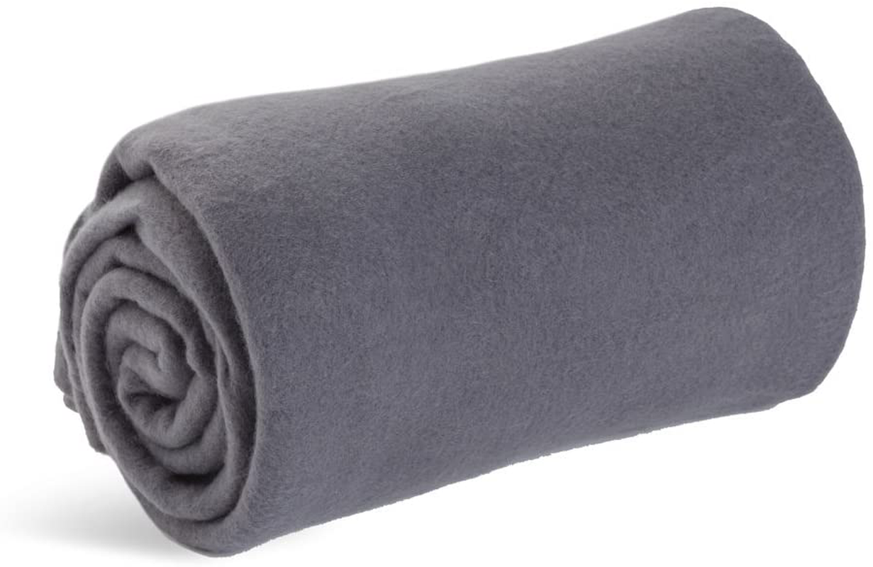 World'S Best Cozy-Soft Microfleece Travel Blanket, 50 X 60 Inch, Charcoal