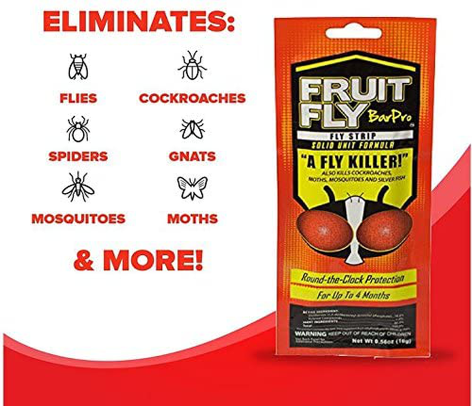 Fruit Fly BarPro – 4 Month Protection Against Flies, Cockroaches, Mosquitos & Other Pests – Portable for Indoor Use - Safe, When Used Properly