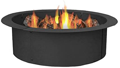 Sunnydaze Fire Pit Ring - 33 Inch Outside x 27 Inch Inside - DIY Campfire Liner - Portable Wood Burning Ring - Above or In-Ground - Durable Steel