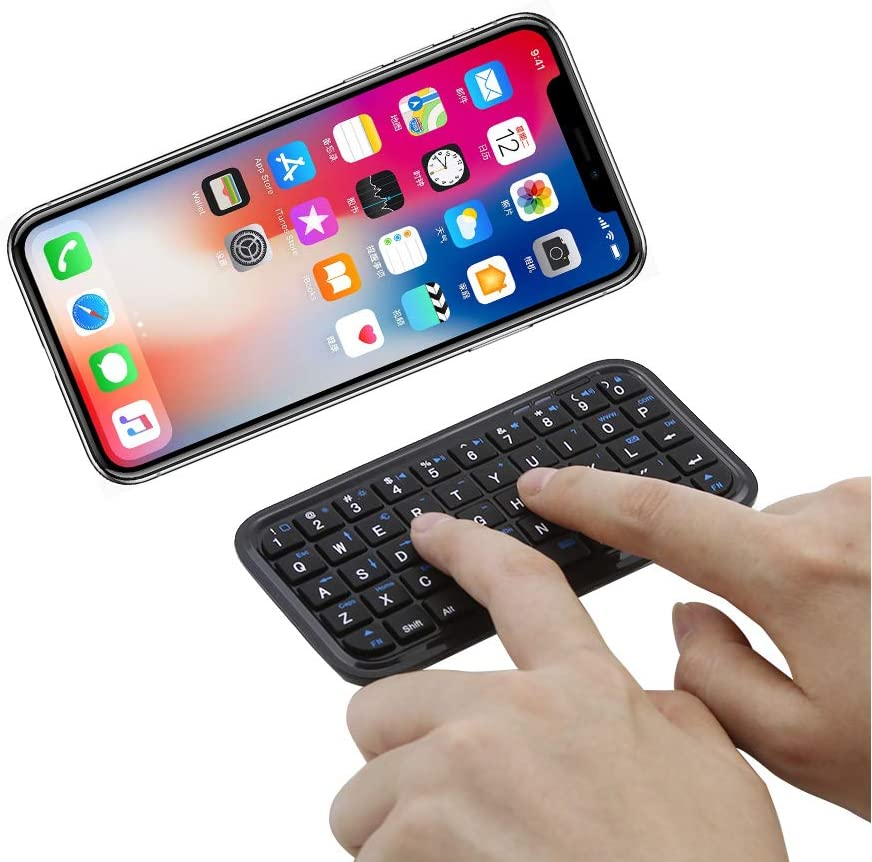 Bluetooth 3.0 Keyboard,Rechargeable Mini Slim Travel Size Wireless Pocket Keypad Small Portable 49 Keys Keyboard for PC Notebook Tablets Smartphones
