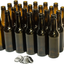 North Mountain Supply - ABB-CC-24 12 Ounce Long-neck Amber Beer Bottles - Case of 24 - Includes Crown Caps