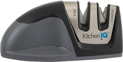 KitchenIQ 0009, Black 50009 Edge Grip 2 Stage Knife Sharpener, Manual