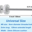 4Pcs Baby Gate Threaded Spindle Rod, M8 (8Mm) Replacement Bolt Part for Baby & Pet Pressure Mounted Safety Gates, Extra Long Baby Tension Gate Extender (White)