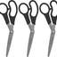 Westcott All Purpose Value Scissors, 8" Bent, Pack of 3, Black (13402)