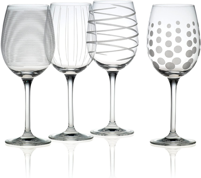 Mikasa Cheers White Wine Glasses, Clear, Set of 4 - SW910-403