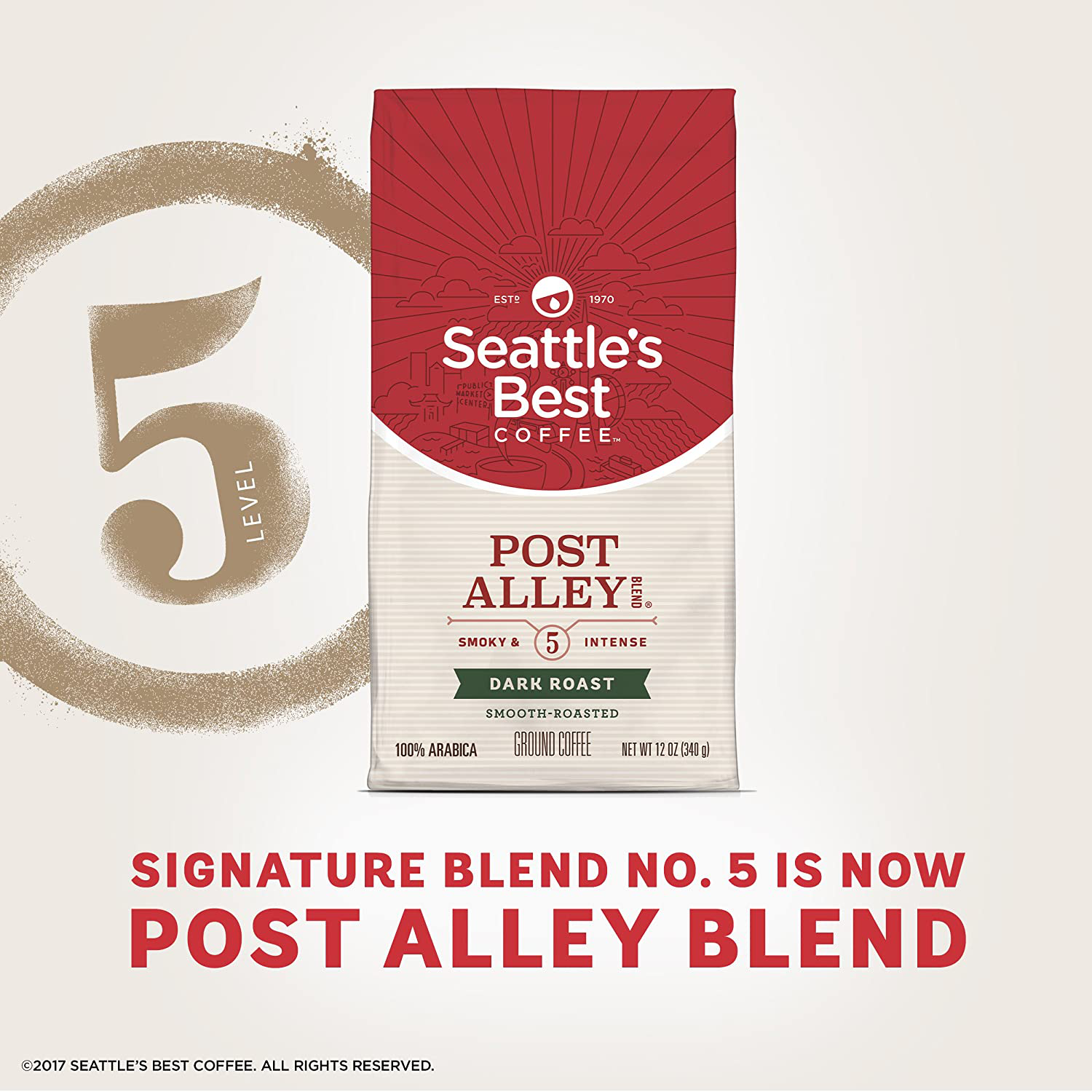 Seattle's Best Coffee Toasted Hazelnut Flavored Medium Roast Ground Coffee, 12 Ounce (Pack of 1)