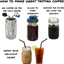 County Line Kitchen Durable Cold Brew Mason Jar Coffee Maker. Glass Jar, Stainless Steel Filter, Flip Cap Lid 