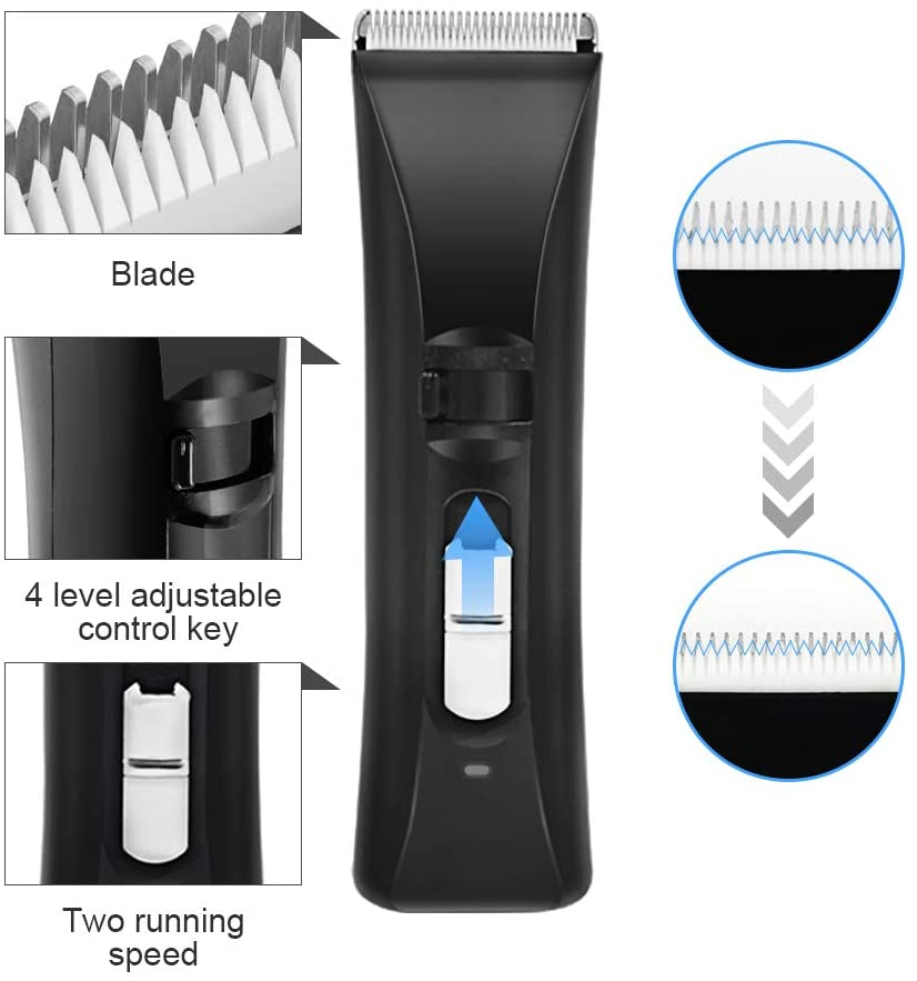 Professional Hair Clipper - Cordless Clippers for Men Hair Trimmer Ceramic Blade, Electric Haircut Kit Rechargeable, Men S Clippers, Adjustable Speeds for Men and Kids