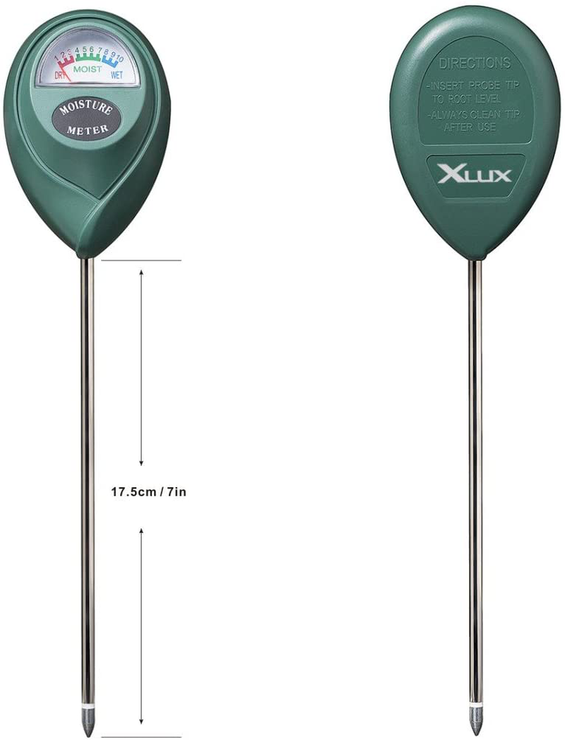 XLUX Long Probe Deep Use Soil Moisture Meter, Water Monitor Indicator Sensor, Hygrometer for Outdoor Indoor Large Pot Plants, Flower, Gardening, Farming