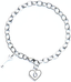 TOWSIX Initial Charm Bracelet,Stainless Steel Heart Engraved Letters Bracelet Jewelry 26 Alphabet Personalized Name Bracelet Gift for Women Teen Girls