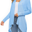 Women's Casual Long Sleeve Open Front Lightweight Drape Cardigans with Pockets