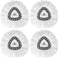 Strengthmix Spin Mop Replacement Heads, Microfiber Spin Mop Refills, Easy Cleaning Mop Head Replacement,4 Pack