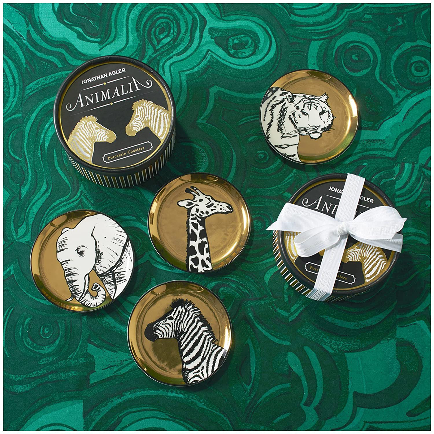 Jonathan Adler Women'S Animalia Coaster Set