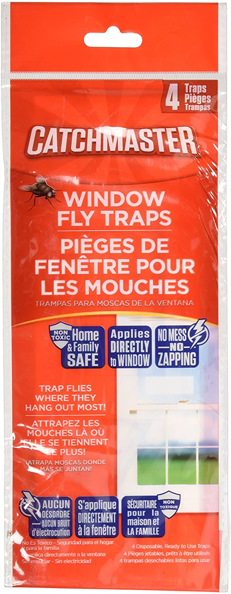 Catchmaster 904 Clear Window Fly Trap - 1 Pack of 4 Traps