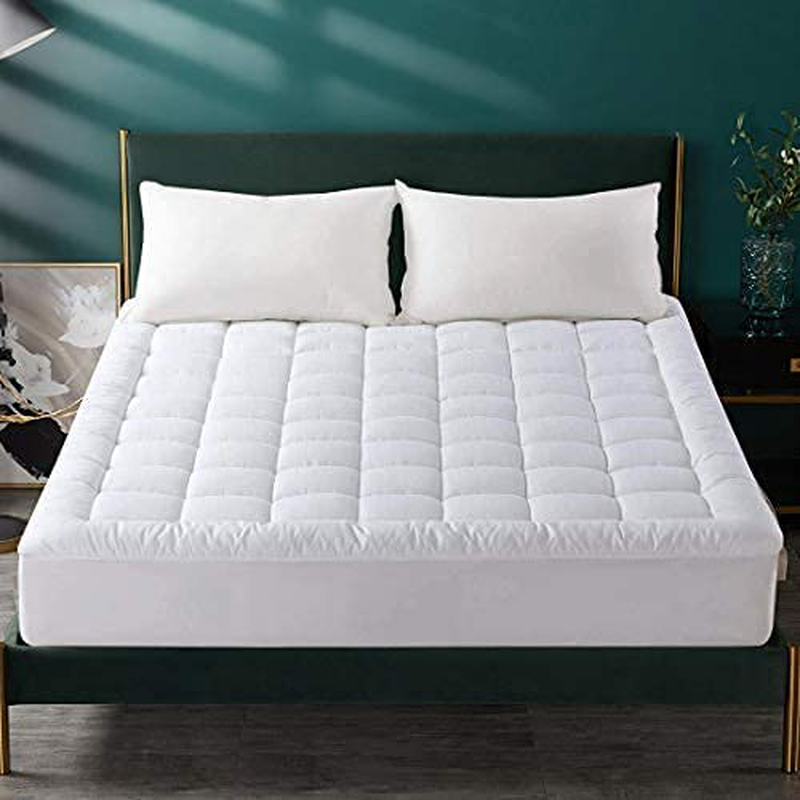 MEROUS King Size Mattress Pad Pillow Top Quilted Mattress Cover Mattress Protector Cotton 8-21" Deep Pocket Cooling Mattress Topper