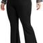 SheIn Women's Cut Out High Elastic Waist Long Pants Flare Leg Solid Trousers