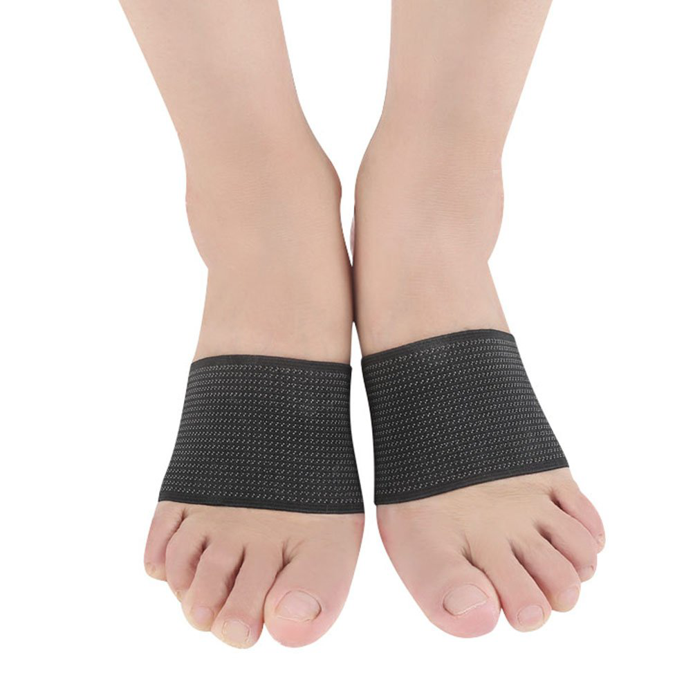 SUPVOX Compression Arch Support Foot and Heel Pain Relief Sleeves Elastic Breathable Wrap 2Pcs