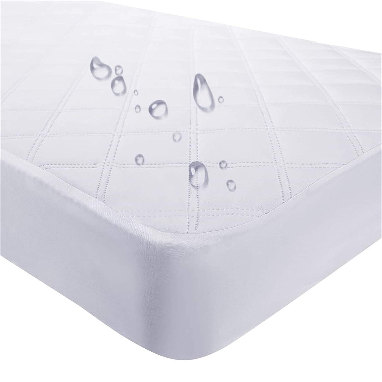 YOOFOSS Pack N Play Mattress Cover Waterproof Crib Mattress Pad Protector Fits Most Baby Playard, Mini Crib and Foldable Mattresses (White, 39''x27'')