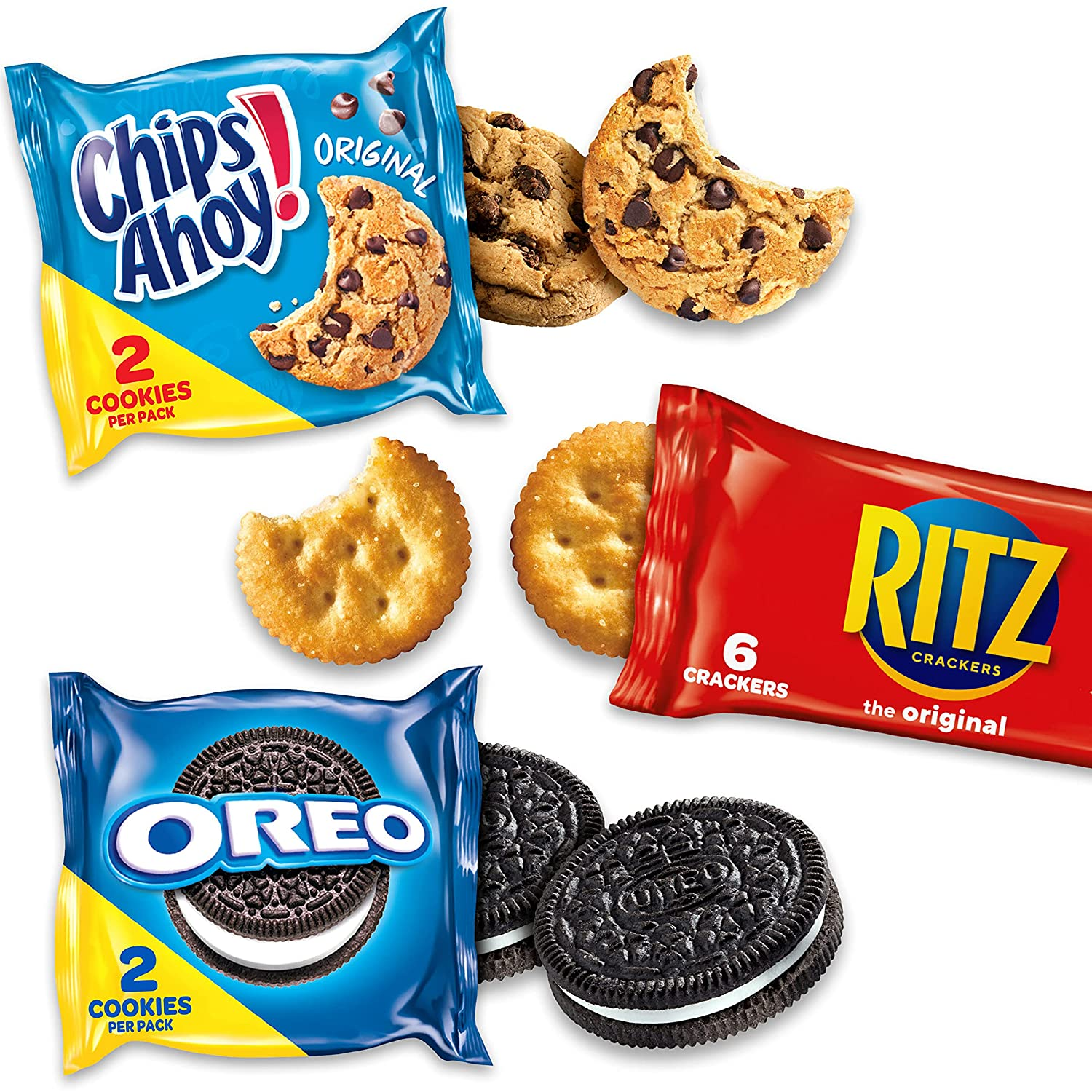 Nabisco Cookies & Cracker Variety Pack, OREO, RITZ & CHIPS AHOY!, 30 Count (Pack of 1)