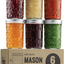 Regular-Mouth Glass Mason Jars, 8-Ounce (6-Pack) Glass Canning Jars with Silver Metal Airtight Lids and Bands with Chalkboard Labels, for Canning, Preserving, Meal Prep, Overnight Oats, Jam, Jelly,