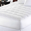 kathy ireland Microfiber Waterproof Mattress Pad (Topper) - 18'' Stretchable Pocket, Twin, White