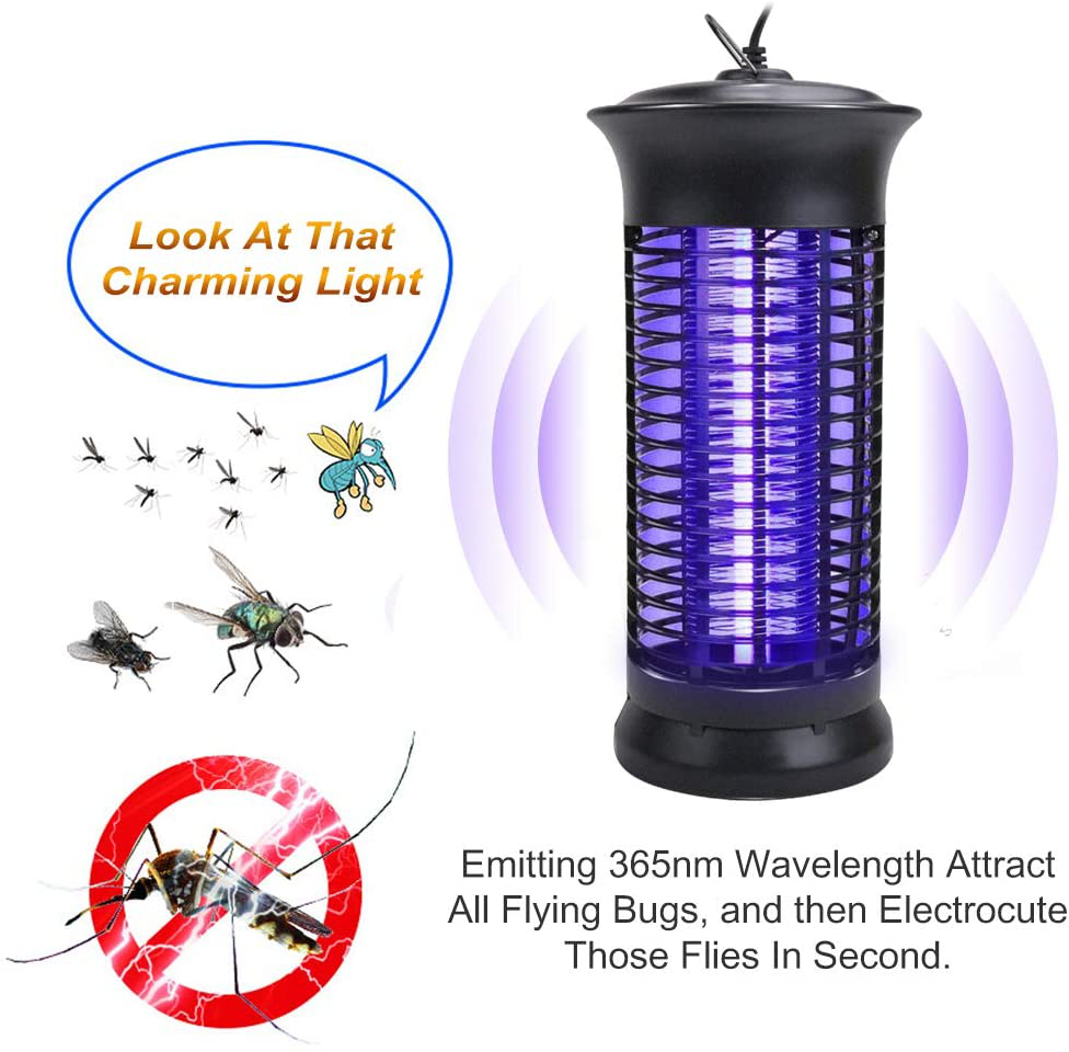 Bug Zapper Electric Indoor Insect Killer suspensible UV Light | Mosquito Killer Bug Fly Pests Attractant Trap Zapper Lamp w/Powerful 1000V Grid for Indoor Home Bedroom,Kitchen, Office