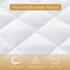 Twin Quilted Fitted Mattress Pad, 100% Waterproof Breathable Mattress Protector Stretches up to 21" Inches, Deep Pocket Cotton Snow Down Alternative Filling Mattress Cover