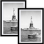 ENJOYBASICS 11x17 Picture Frame Black Poster Frame,Display Pictures 8x12 with Mat or 11x17 Without Mat,Wall Gallery Photo Frames,2 Pack