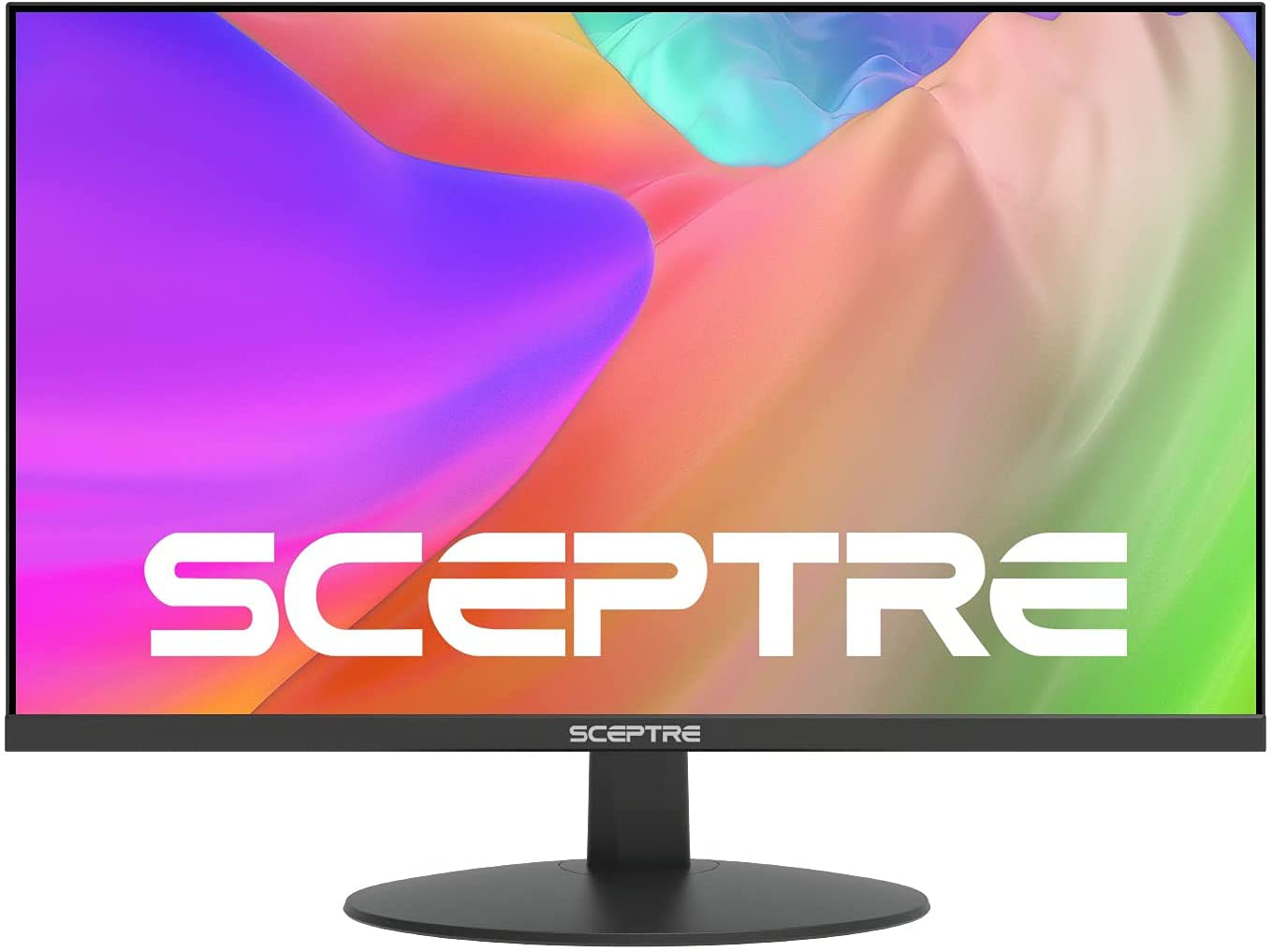 Sceptre IPS 24-Inch Business Computer Monitor 1080P 75Hz with HDMI VGA Build-In Speakers, Machine Black (E248W-FPT)